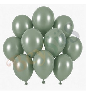 Okaliptus Renk Lateks Retro Balon (13 cm) - 10 Adet