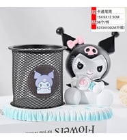 Kuromi Anime Disney Karikatür Kawaii Sevimli Öğrenci Kırtasiye Masaüstü Dekorasyon Kalemlik (Siyah)
