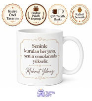 Eşinden Babaya Hediye Özel Tasarım Kupa Bardak Babalar Günü Hediyesi