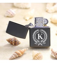 Harf Tasarımlı Hediyelik Metal Siyah Çakmak