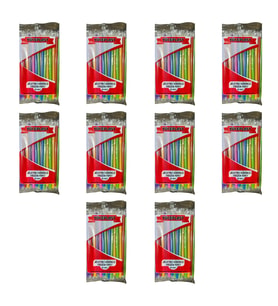 Yüceplast Körüklü Karışık Renkli Jelatinli Pipet - 22 Cm. - 500 Adetlik Paket