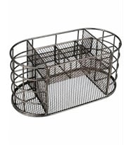 Temel Nikel Metal Mesh Masaüstü Organizer Çekmeceli Çok Bölmeli 22x11x11 cm 9507B