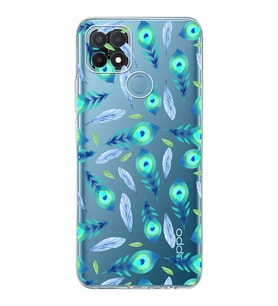 PrintiFy Oppo A15 ile Uyumlu Nazar Boncuğu 3 Baskılı Kamera Korumalı Şeffaf Silikon Kılıf
