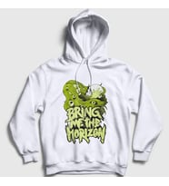 Presmono Unisex Beyaz Green Bring Me The Horizon Kapüşonlu Sweatshirt 20936tt