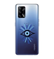 Oppo A74 Uyumlu Nazar Göz Desenli Şeffaf Telefon Kılıfı