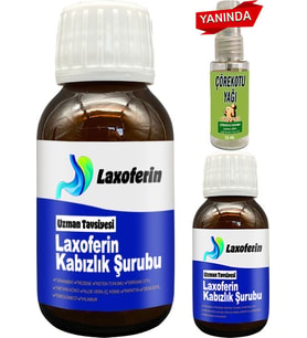 Laxoferin Şurup - 2 Adet + Çörek Otu Yağı / Bay Bayan Kullanımına Uygun 50 ml Şurup