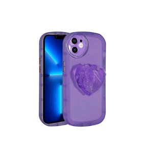Apple iPhone 12 Uyumlu Kılıf Kamera Korumalı Pop Soketli Renkli Zore Ofro Kapak (Mor)