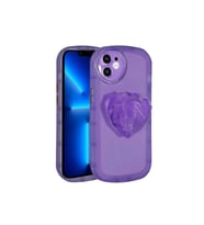 Apple iPhone 12 Uyumlu Kılıf Kamera Korumalı Pop Soketli Renkli Zore Ofro Kapak (Mor)
