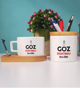Göz Doktoru Kupa Bardak Kısa ve Kalemlik