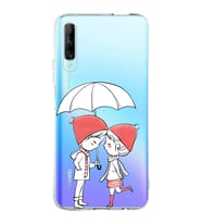Huawei P Smart Pro Uyumlu Kapak Aşk Tasarımlı Şeffaf Silikon Kılıf