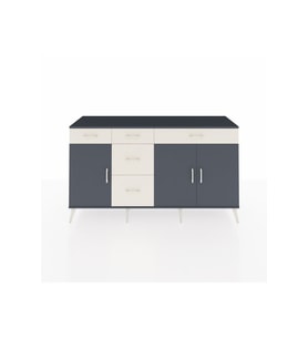 Hyperion Konsol 2 Raflı 5 Çekmeceli 3 Kapaklı 176x44x99 Antrasit-Antrasit/Aytaşı