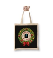 Christmas All Star Overwatch Bastion Wreath Yılbaşı Beyaz Bez Çanta Uzun Saplı Alışveriş Çantası