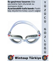 #Gözlük Konforlu Silikon Su Sızdırmaz Buğu Önleyici Çok Şık Ayarlanabilir Deniz Havuz Yüzücü Gözlüğü