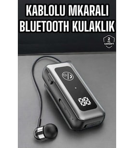 Kablolu Kulak İçi Stereo Mikrofonlu Dijital Göstergeli