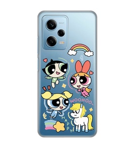 Redmi Note 12 Pro 5G Uyumlu Powerpuff Girls Desenli Şeffaf Telefon Kılıfı
