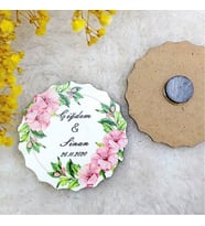 30 Adet Ahşap Nikah Buzdolabı Magnet 06-