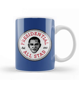 Barack Obama Presidential All Star Converse Logo Kupa Bardak Porselen