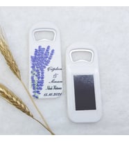 30 Adet Lavanta Çiçekli Dikey Açacak Magnet 4,5x10,5 Cm Uv Nikah Şekeri Nişan Hediyeği-