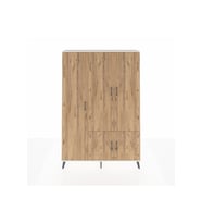 Arges Dolap 7 Raflı 5 Kapaklı Tek Askılı 132x30x195 Aytaşı-Çam/Aytaşı