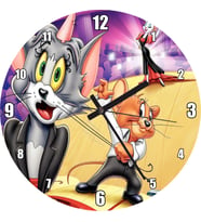 Cakatablo Tom ve Jerry ile Dansçı Kız Duvar Saati