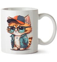 Kedi Baskılı Porselen Kupa Bardak