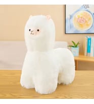 Sevimli Lama 40 CM Peluş Oyuncak - Büyük Peluş Oyuncak TGS-P202585 (Beyaz)