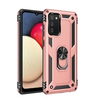 Samsung Galaxy A03s Kılıf Sofya Yüzüklü Silikon Kapak - Rose