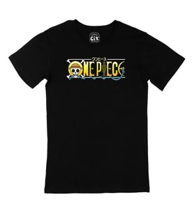 Sarı One Piece Siyah Tişört