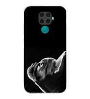 PrintiFy Huawei Mate 30 Lite ile Uyumlu Köpek 1 Kamera Korumalı Şeffaf Kılıf