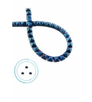 Hematit Doğal Taş Mat Mavi Kare Kesim Çift Delik 6x6mm Dizi [AA]