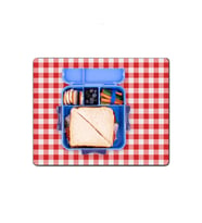MAtGo School Kırmızı Pöti Kare Sıvı Geçirmez Beslenme Matı Kaymaz Yıkanabilir Okul Yemek Pad 35x45cm