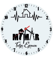 Biresimden Mimara Hediye isimli Cam Duvar Saati (29 cm)