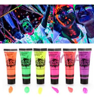 Periboia Neonlu Glow Parti Yüz Boyası 6 Renk 6 Adet (Karışık)