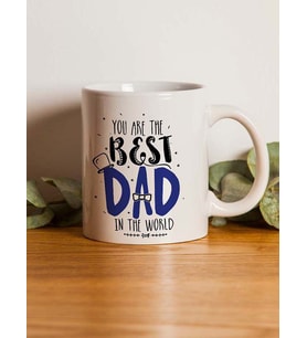 Best Dad Baskılı Babalar Günü Kupa (Beyaz)