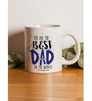 Best Dad Baskılı Babalar Günü Kupa (Beyaz)