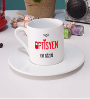 Optisyen Türk Kahvesi Fincanı Beyaz