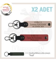 Araç Kullananlara, İsim Plaka, 0 Rh (-) Kan Grubu Acil Durum x2 Anahtarlık, Nar Çiçeği-Yavruağzı-Ysl (Çok Renkli)