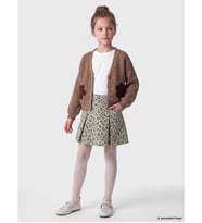 LCW Kids Yeşil Leopar Desenli Kız Çocuk Şort Etek Ve Külotlu Çorap