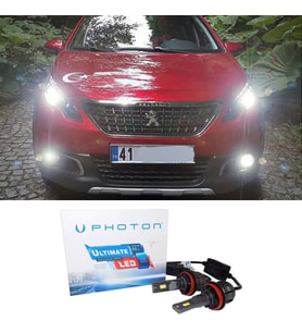 Peugeot 2008 Led Xenon Uzun Far Ampulü H7 Ultimate 9500 Lumens Yeni Seri Beyaz 2013-2019
