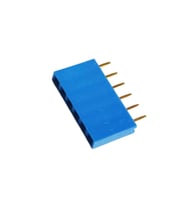 1x6 Header Dişi 10 Adet Mavi 2,54mm 180 Derece Blue