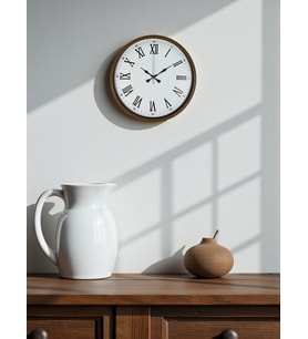 MCG  36 Cm Kahverengi Dekoratif Duvar Saati