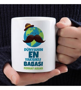 Kişiye Özel En Yakışıklı Baba Kupa Bardak
