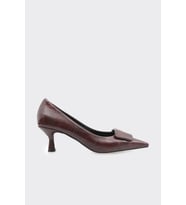 Kısa Topuklu Kadın Stiletto (Bordo)