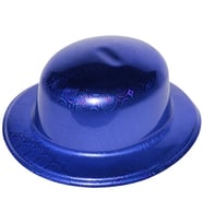 Mavi Renk Hologramlı Plastik Yuvarlak Melon 27x24 cm