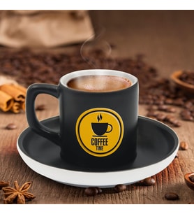 BK Gift Kişiye Özel Coffe Tasarımlı Siyah Renk Türk Kahvesi Fincanı-3, Arkadaşa Hediye, Sevgiliye Hediye, Yıl Dönümü Hediyesi
