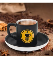 BK Gift Kişiye Özel Coffe Tasarımlı Siyah Renk Türk Kahvesi Fincanı-3, Arkadaşa Hediye, Sevgiliye Hediye, Yıl Dönümü Hediyesi