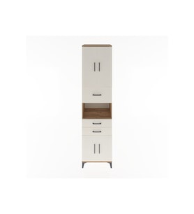 Hyperion Dolap 3 Raflı 3 Çekmeceli 4 Kapaklı 60x44x243 Çam-Aytaşı