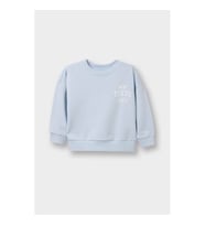 Defacto Oversize Baskılı Mavi Erkek Bebek Sweatshirt D7905A5/BE177