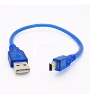 30cm Mini Usb Kablo Mavi 480 Mbps USB 2.0 Hot Swap