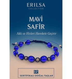 Sertifikalı Mavi Safir Taş Bileklik – Aklı ve Hisleri Harekete Geçiren Enerji Taşı (Çok Renkli)